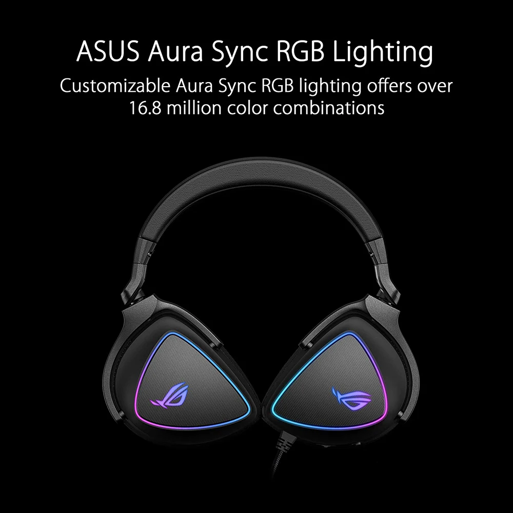 ASUS ROG Delta S Gaming Headset with USB-C | Ai Powered Noise-Canceling Microphone | Over-Ear Headphones for PC, Mac, Nintendo S