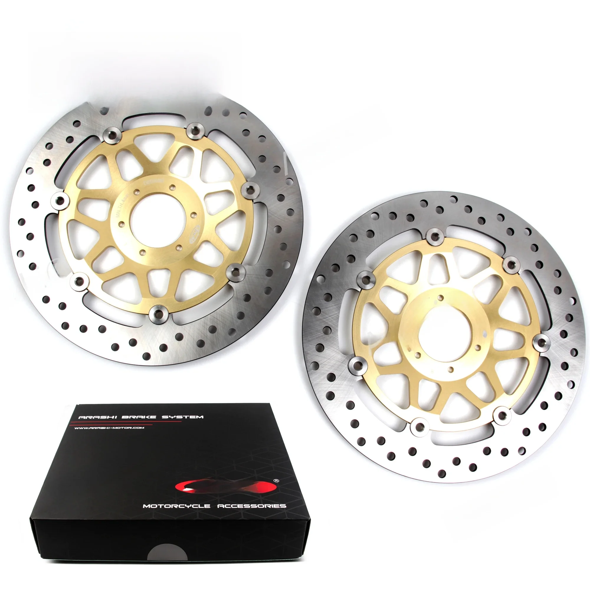 Arashi 296mm Volledige Drijvende CNC Remschijf Rotor Remschijf Voor HONDA VFR750F VFR 750 F 1994 1995 1996 1997 VFR-F750 - afbeelding 2