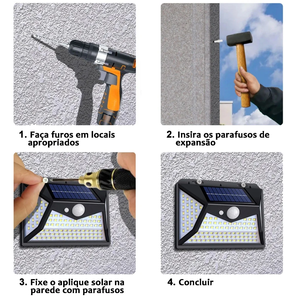 مصباح استشعار شمسي مضيء ، ضوء ليد ، ريفليتور شمسي ، 3 وظائف ، ضوء شمسي #3