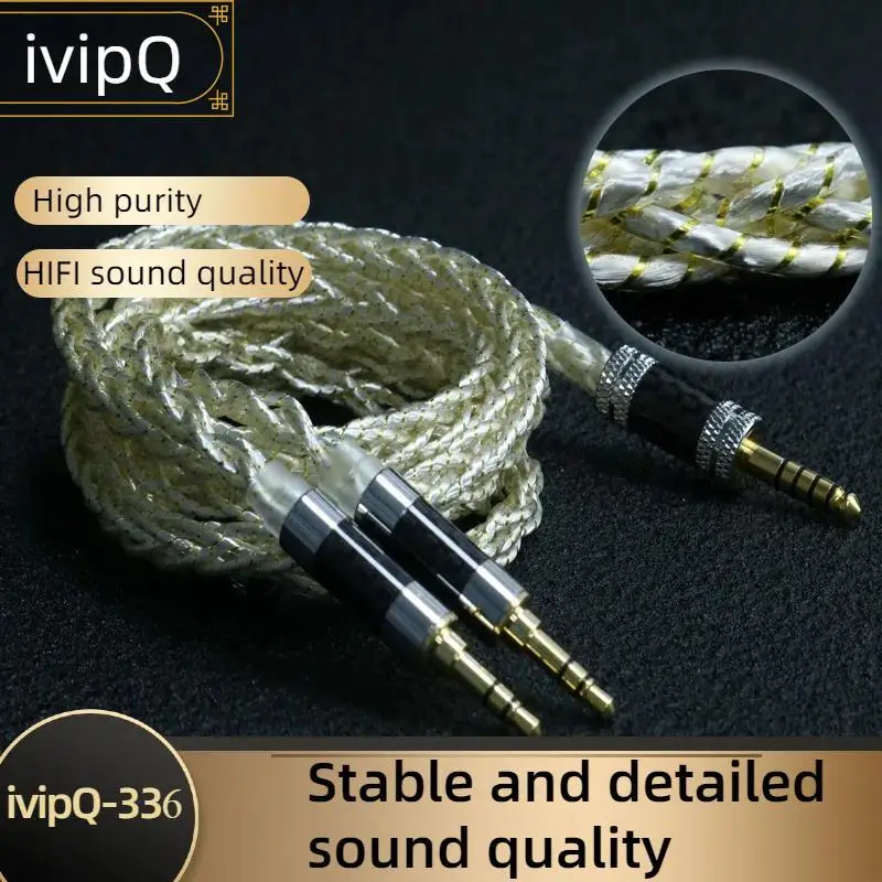 

ivipQ-336 Signature Cable Headphone Upgrade Cable With 6.35mm/4.4mm/MMMCX/0.78MM/2PIN For HD650 HD800 HIFIMAN ANANDA