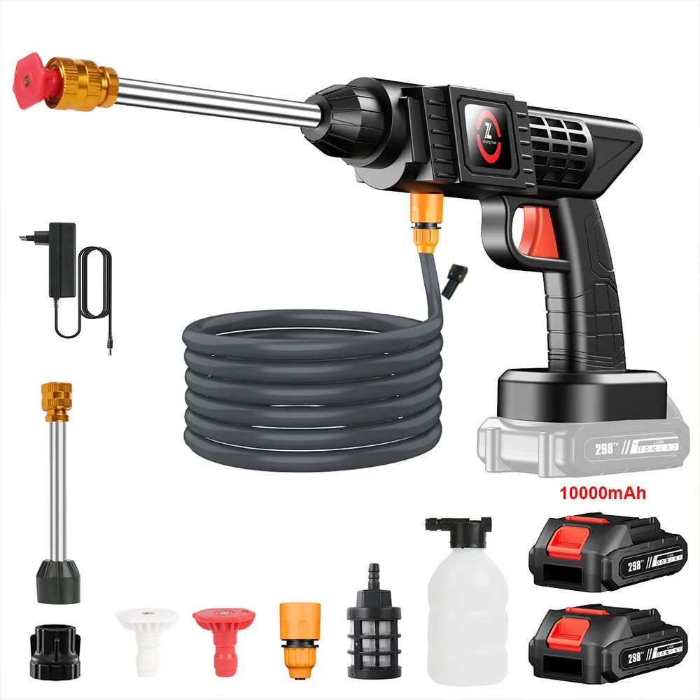 1500W Draadloze Hogedrukreiniger Wasmachine Spuitwaterpistool Auto Wassen Druk Water Reinigingsmachine voor Makita 21V Batterij