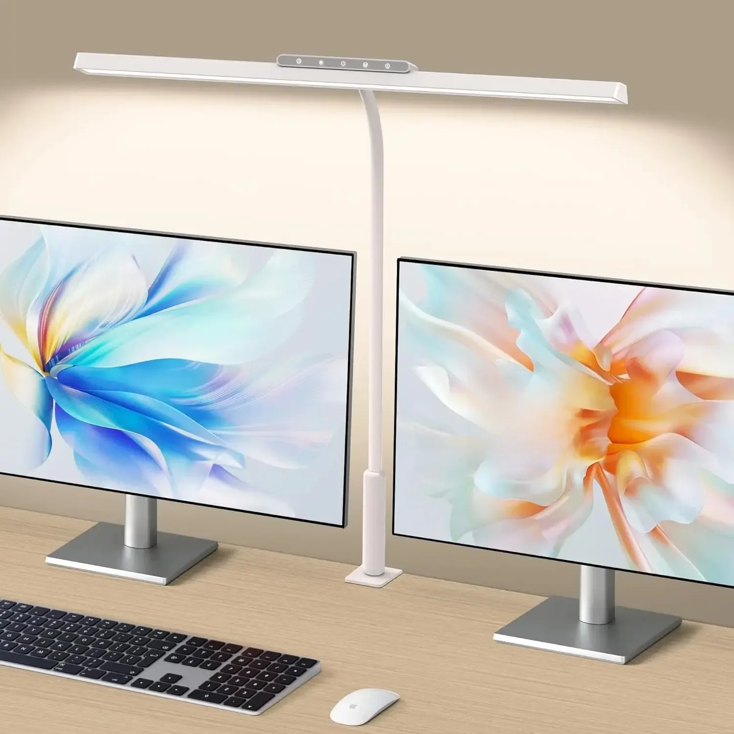 Lampa biurkowa, 3 kolory, bezstopniowe przyciemnianie, lampy biurkowe LED do domowego biura, regulowana lampka biurkowa z pamięcią i sterowaniem dotykowym z zaciskiem — zdjęcie 2