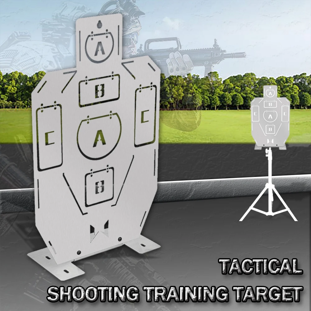 Tactische schiettraining Metalen doel Schietframe Oefendoel Roestvrij staal Auto Rebound voor schiettraining