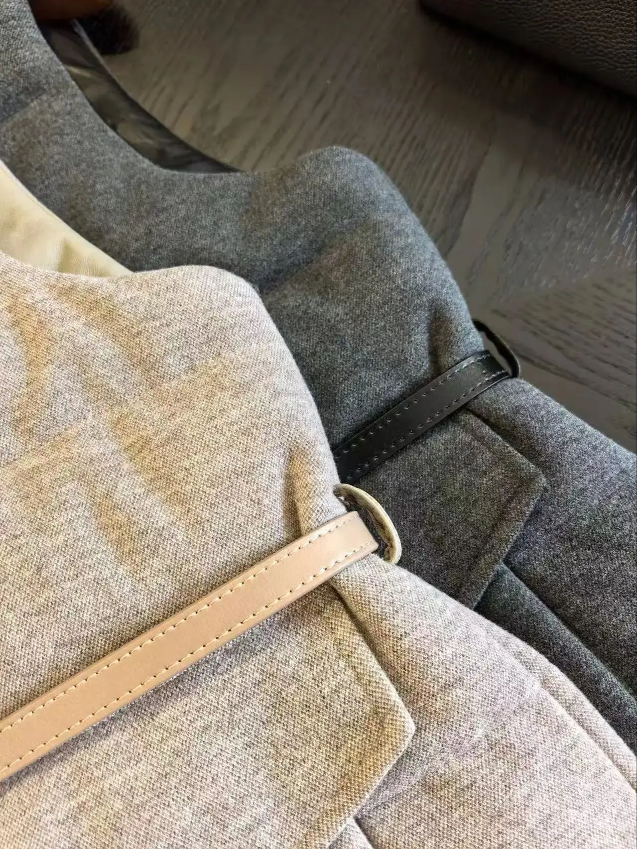 Autumn-winter casual women's belted down vest