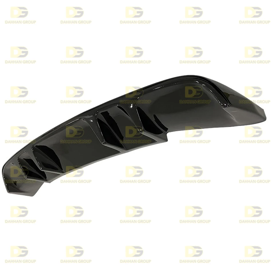 Vw Golf MK6 2008 - 2012 Rieger Style Rear Diffuser Splitter Lip Zonder Uitlaat Uitgangen Piano Gloss Black Plastic R gti Kit