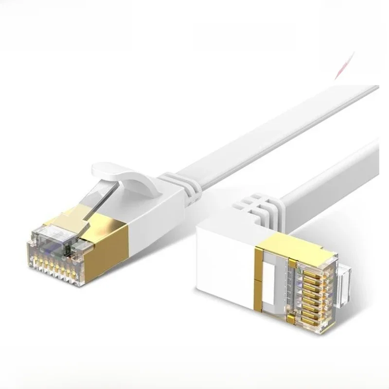 Câble Ethernet plat CAT6 à 90 degrés, 1000Mbps, 250MHz, RJ45, cordon de raccordement Ethernet, câble LAN pour ordinateur, routeur, ordinateur portable