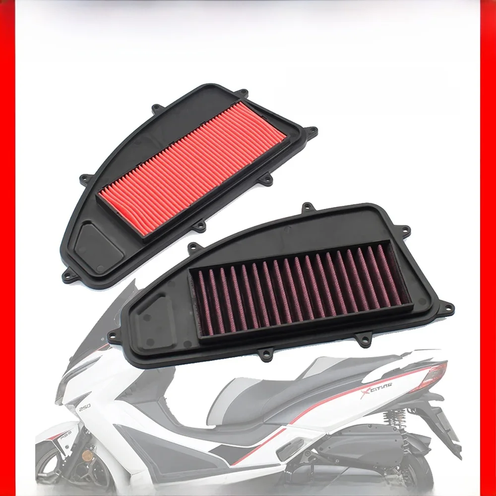 Filtr powietrza silnika motocykla element filtra wlotu powietrza dla KYMCO Xciting 250 300 300i CT250 CT300 Xciting 300i — zdjęcie 2