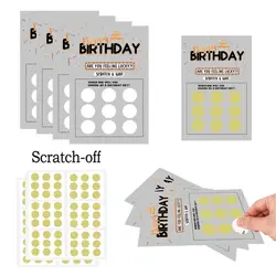 3pcs Happy birthday card, birthday greeting card, birthday party game card, birthday surprise scratch card, birthday wish