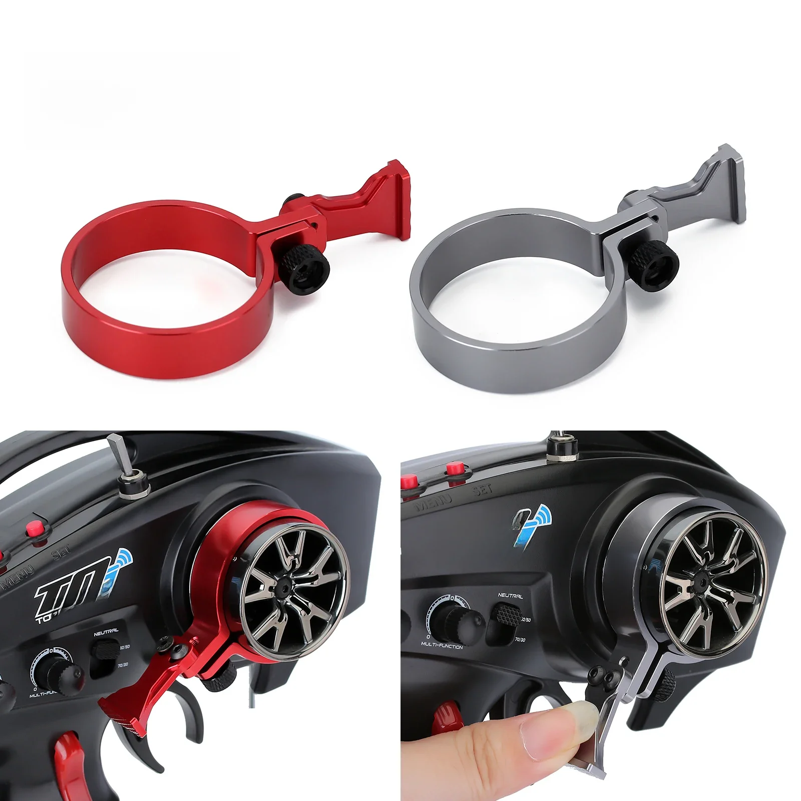 INJORA – adaptateur de commande à une main, transmetteur de volant pour voiture RC, télécommande TQI TRX4 TRX6 Slash Summit