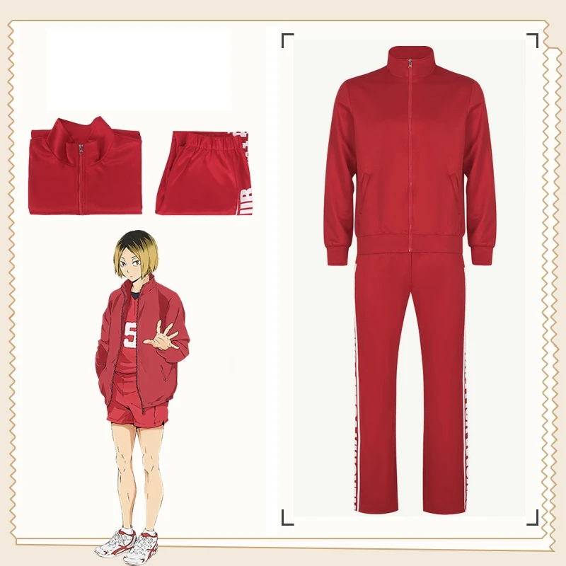 Haikyuu Anime Cosplay Costume Sets Aoba JOHSAI High School Jacket+Pants 2PCS Sports Suits Autumn Winter Uniform Sportswear