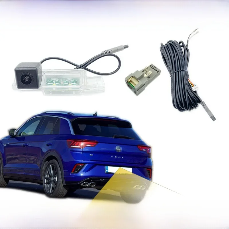 Hicamrui Achteruitrijcamera Voor Vw T Roc T-ROC 2017-2023 Canbus Dynamische Traject Camera Plug And Play Zonder Codering - afbeelding 2