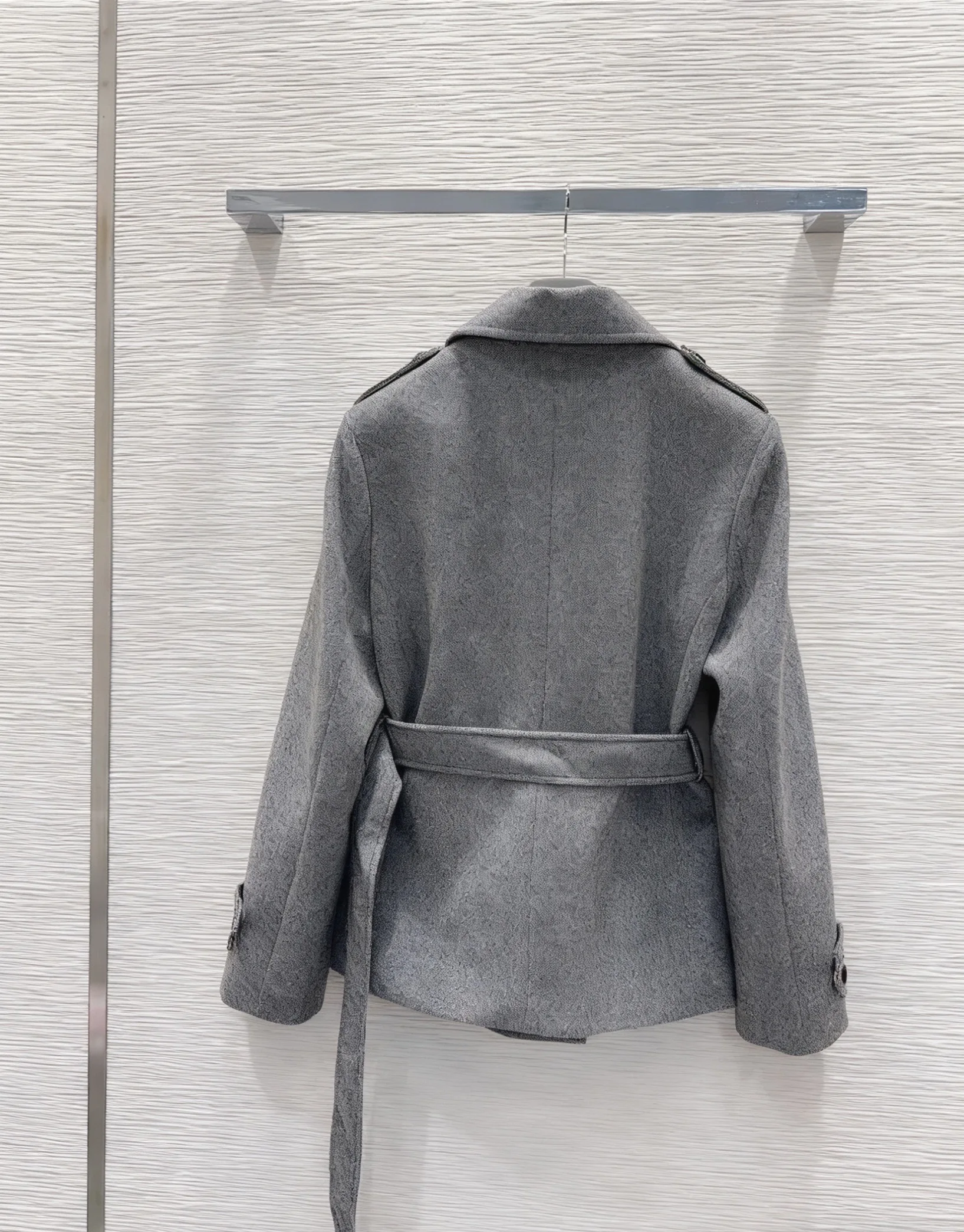 

High Quality Autumn Winter Women's Casual Fashion Solid Belt Buttons Office-Lady Suit Jacket JQ059