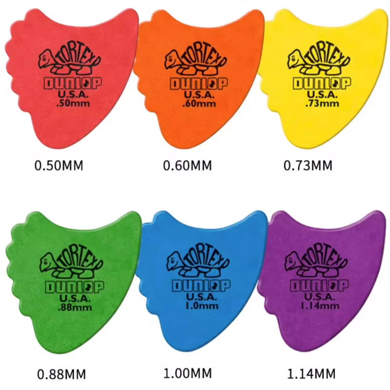 Dunlop Tortex Fins Guitar Pick Plectrum Mediator 0.5mm-1.14mm, sell by 1 piece