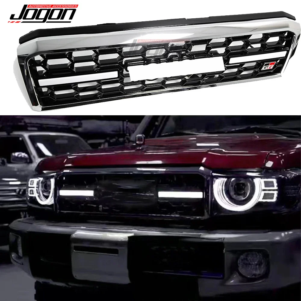 JOGON LED GR Style Front Bumper Grille Racing Grill For Toyota Land Cruiser 70 LC70 LC71 LC76 LC78 LC79 Exterior Accessories