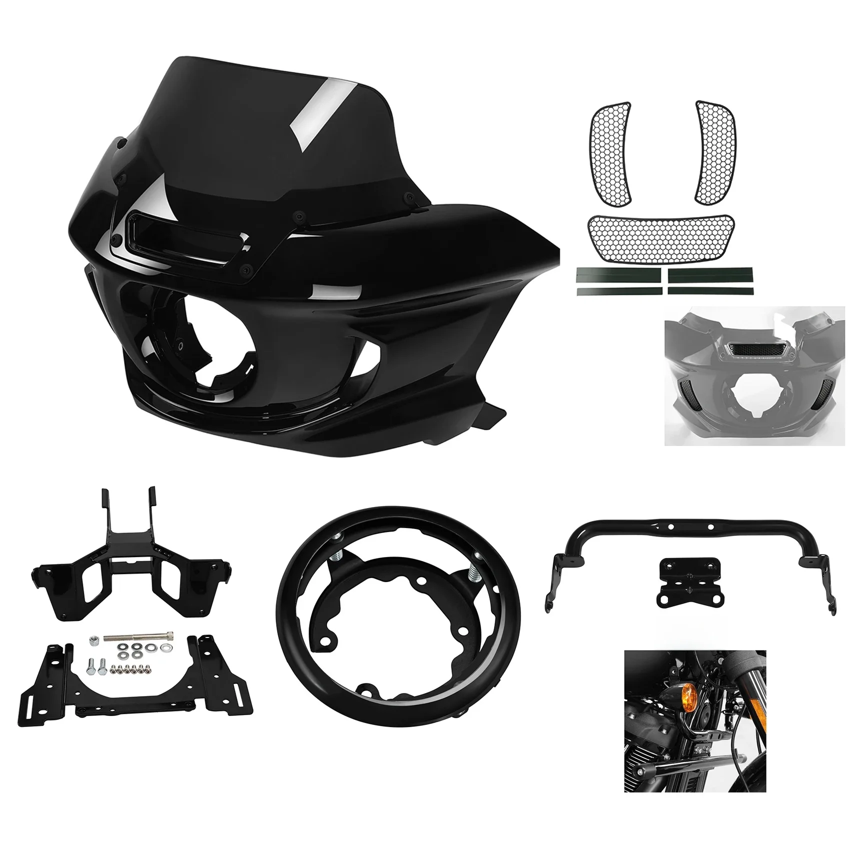 Koplamp Kuip Voorruit Ondersteuning Beugel Fit Voor Harley Low Rider ST FXLRST 2022-2024 FXRST 2022 Motorfiets - afbeelding 2
