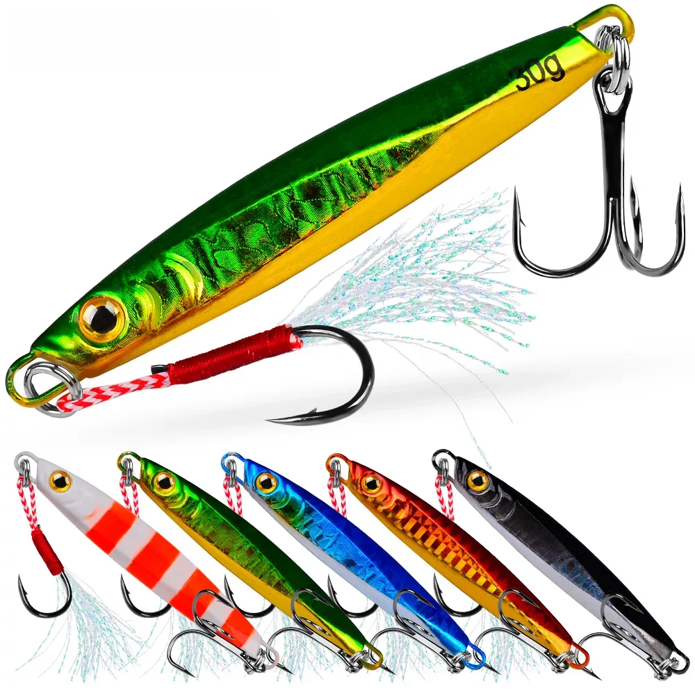 Proberos 1pc gabarits métalliques Laser-7g/10g/15g/20g/30g leurres d'eau salée à taux de capture élevé pour thon, bar, saumon et Kingfish