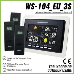 Stazione meteorologica Wireless per l'umidità della temperatura digitale con sensore remoto 3 dcf RCC misuratore per interni ed esterni