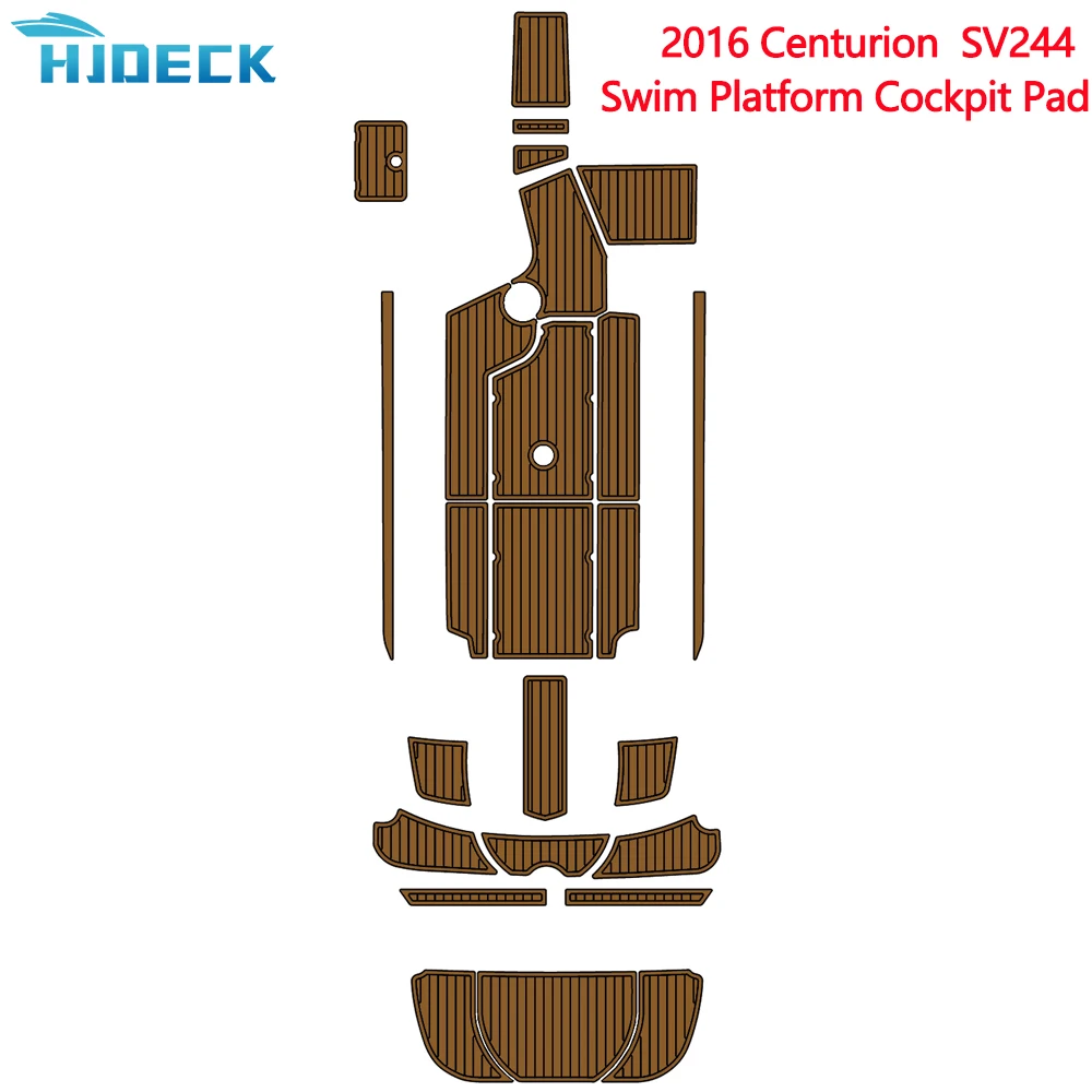 Marine Decking Kit for 2016 Centurion SV244 Boat EVA Foam Faux Teak Deck Floor Traction Mats Yacht Deck Customizable