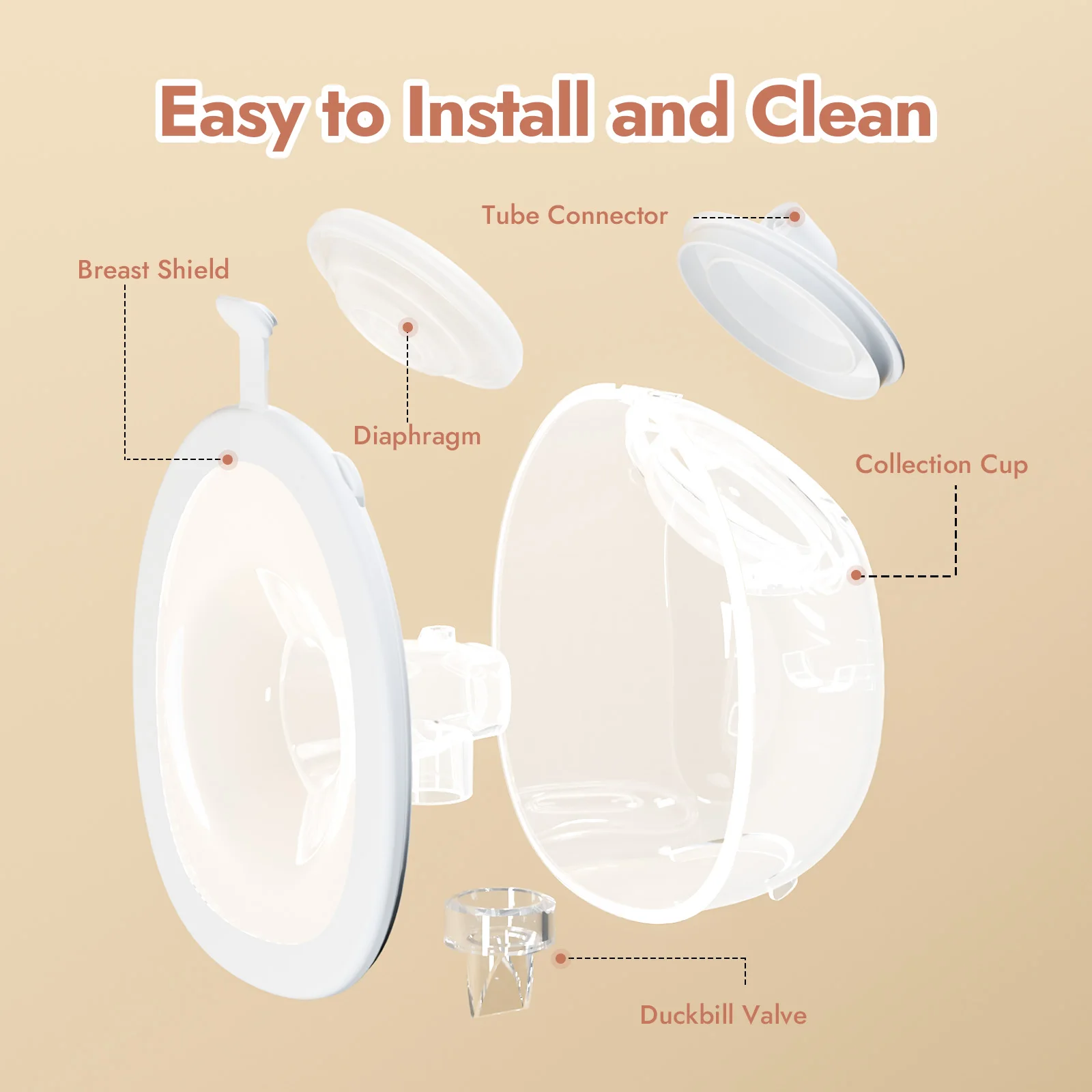 

Переносной молокоотсос NCVI 2025 громкой связи, комбинированный с сильным двигателем и чашками для переноски, 4 режима, 9 уровней, 21/24/28 мм, низкий уровень шума