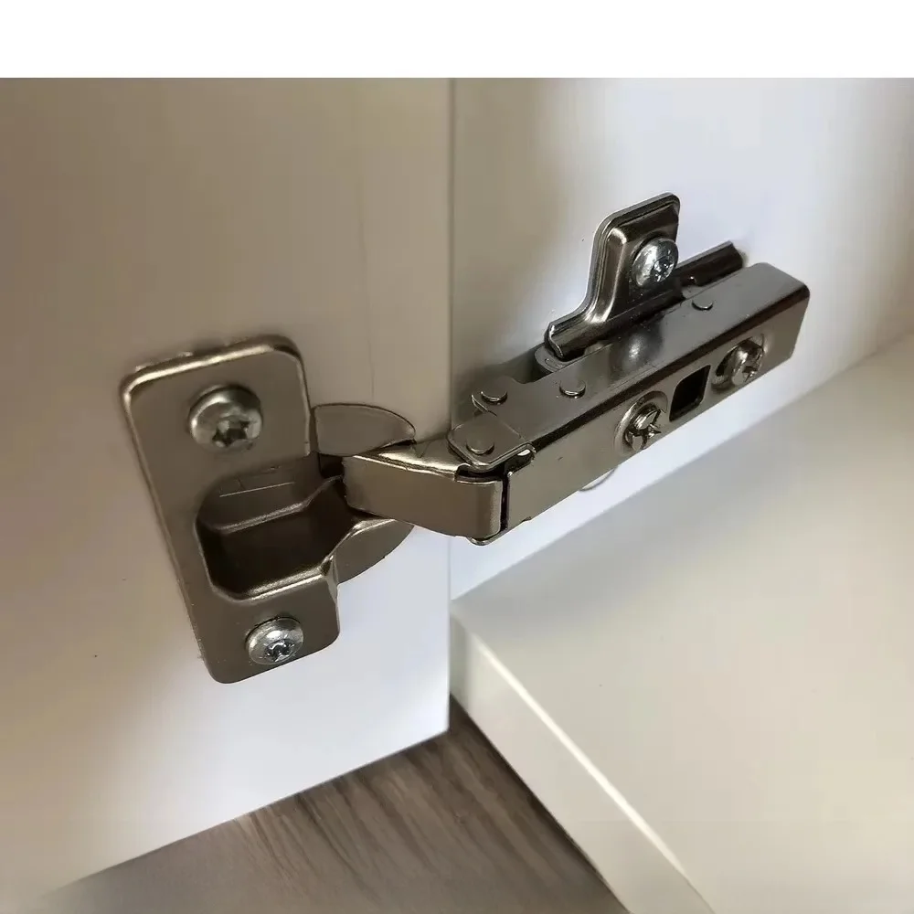 Rechte arm Volledige dekking Scharnier Deur Garderobekussen Scharnier Automatische aanpassing Uit Stille bufferdemper Hardware Meubilair - afbeelding 2