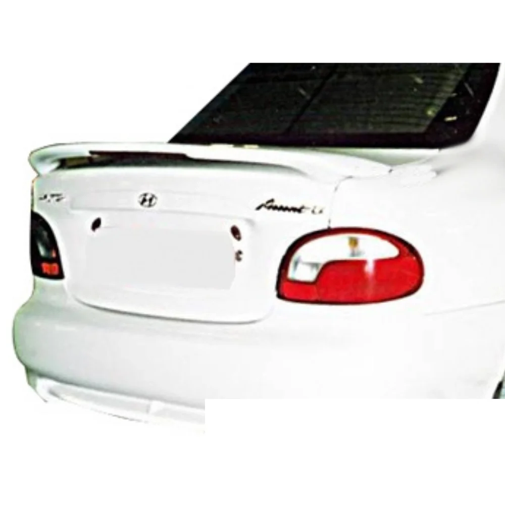 For Hyundai Accent 98 Glass Under Spoiler Fiber Material Rear Roof Spoiler Wing Trunk Lip Car Styling Fully Compatible Tuning