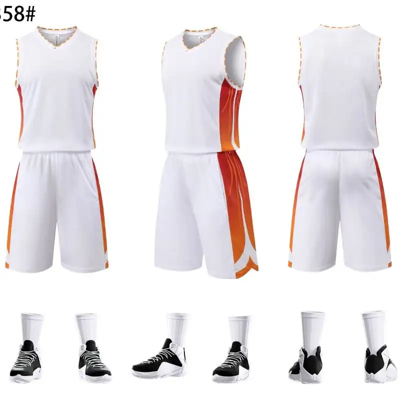 Personalized Customizable 100% Polyester Basketball Jersey Mesh Breathable Sport Training Basketball Uniform Set For Men