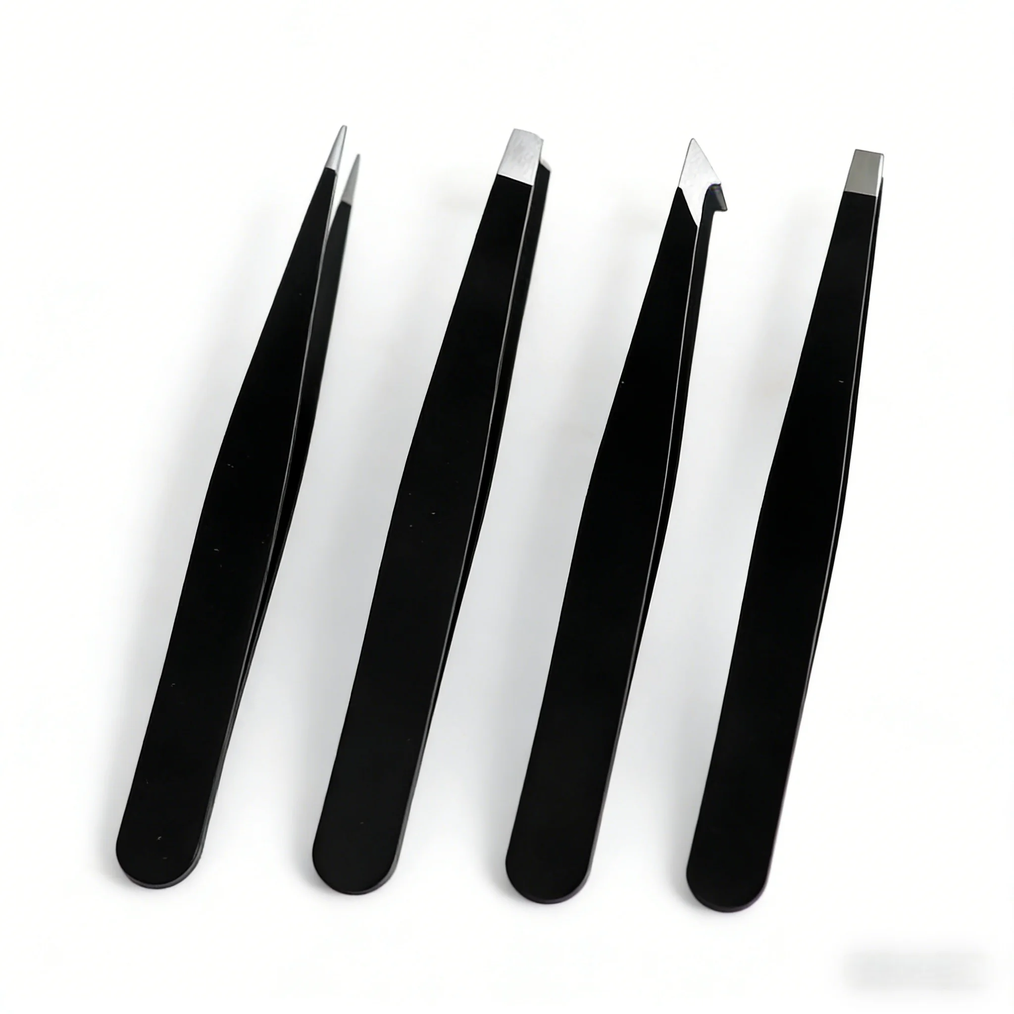 

4 Pcs Mini Cosmetic Tweezers Kit: Precision Tools for Eyebrow Grooming, Eyelash Extension & Makeup Touch-Ups.
