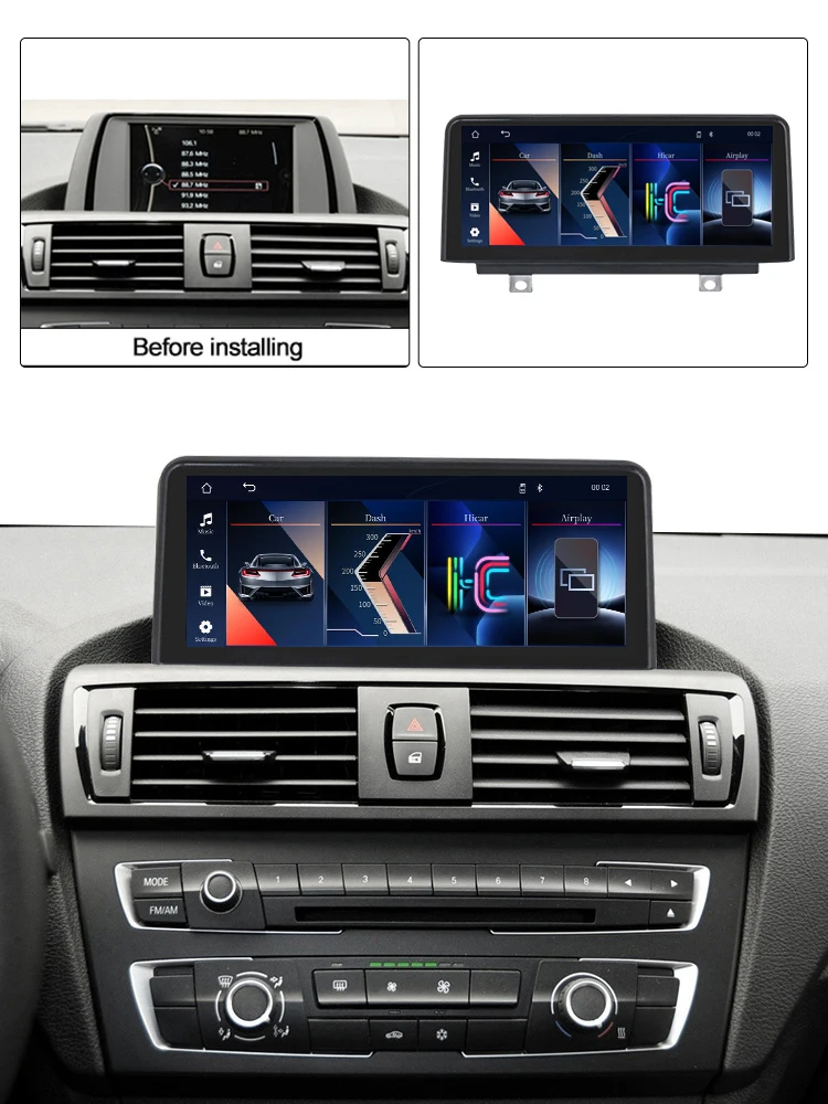 MEKEDE EU Lagerbestand Autoradio 10,25 Zoll Linux-System Kabelloses CarPlay Android Auto für BMW 1 2 3 4 Serie F20 F21 F22 F30 F31 F32 F33 F34 F36 GPS-Navigation Auto-Multimedia-Player 1920×720 QLED