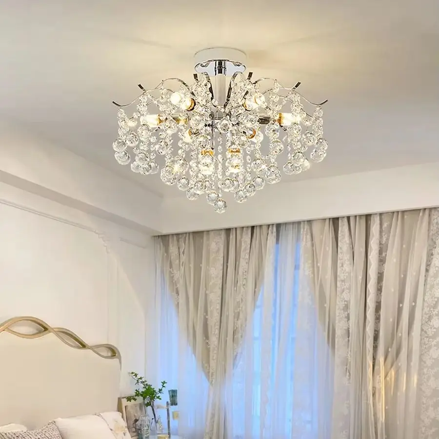 luxury Crystal ceiling lamps living room lamp Interior Decorations Ceiling Chandelier Light Fixture simple home decor items