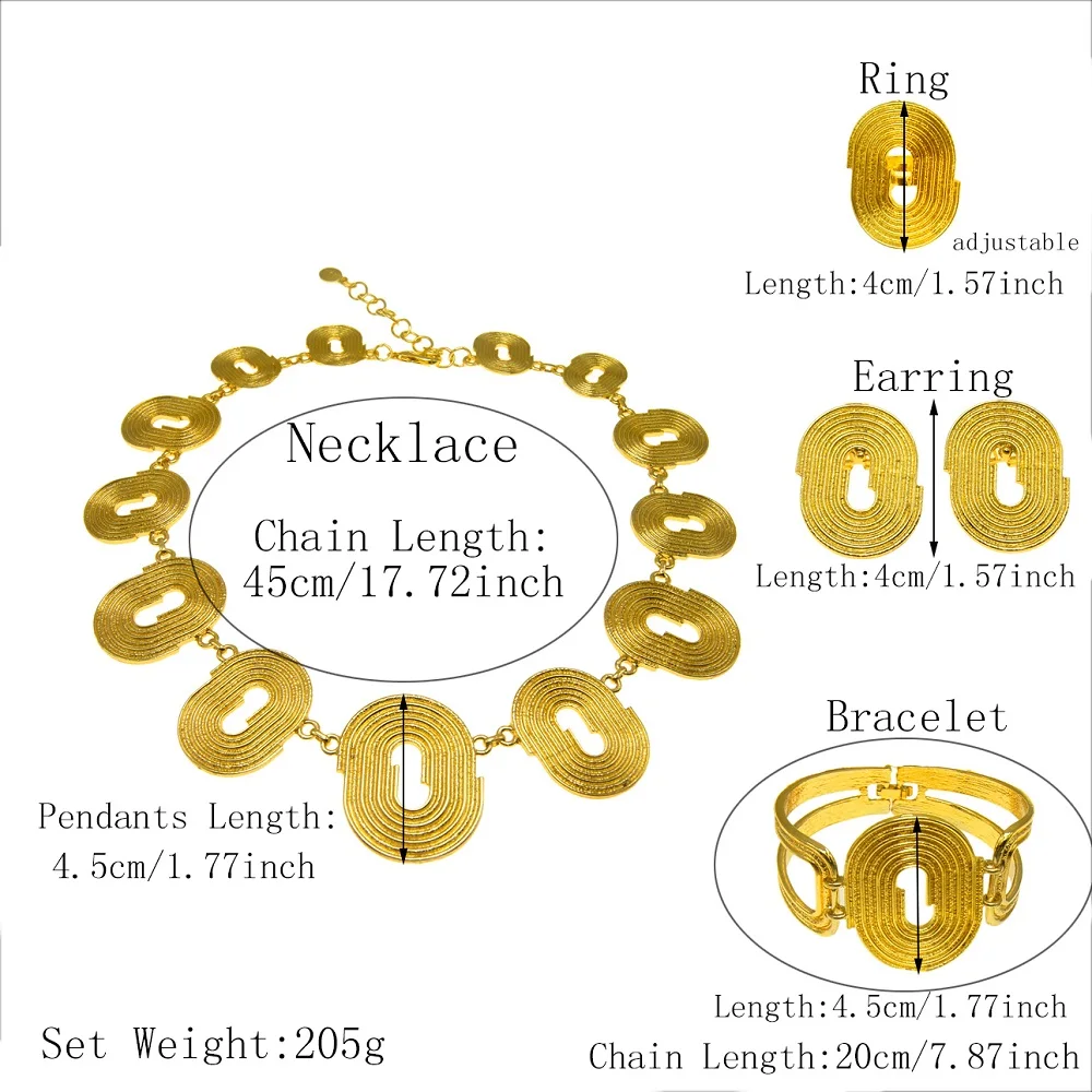 Jewelry Set Designs Women Wedding Bridal Necklace Brazil Gold Plated Fashion Earrings Bracelet Rings For Party Gifts SYHOL