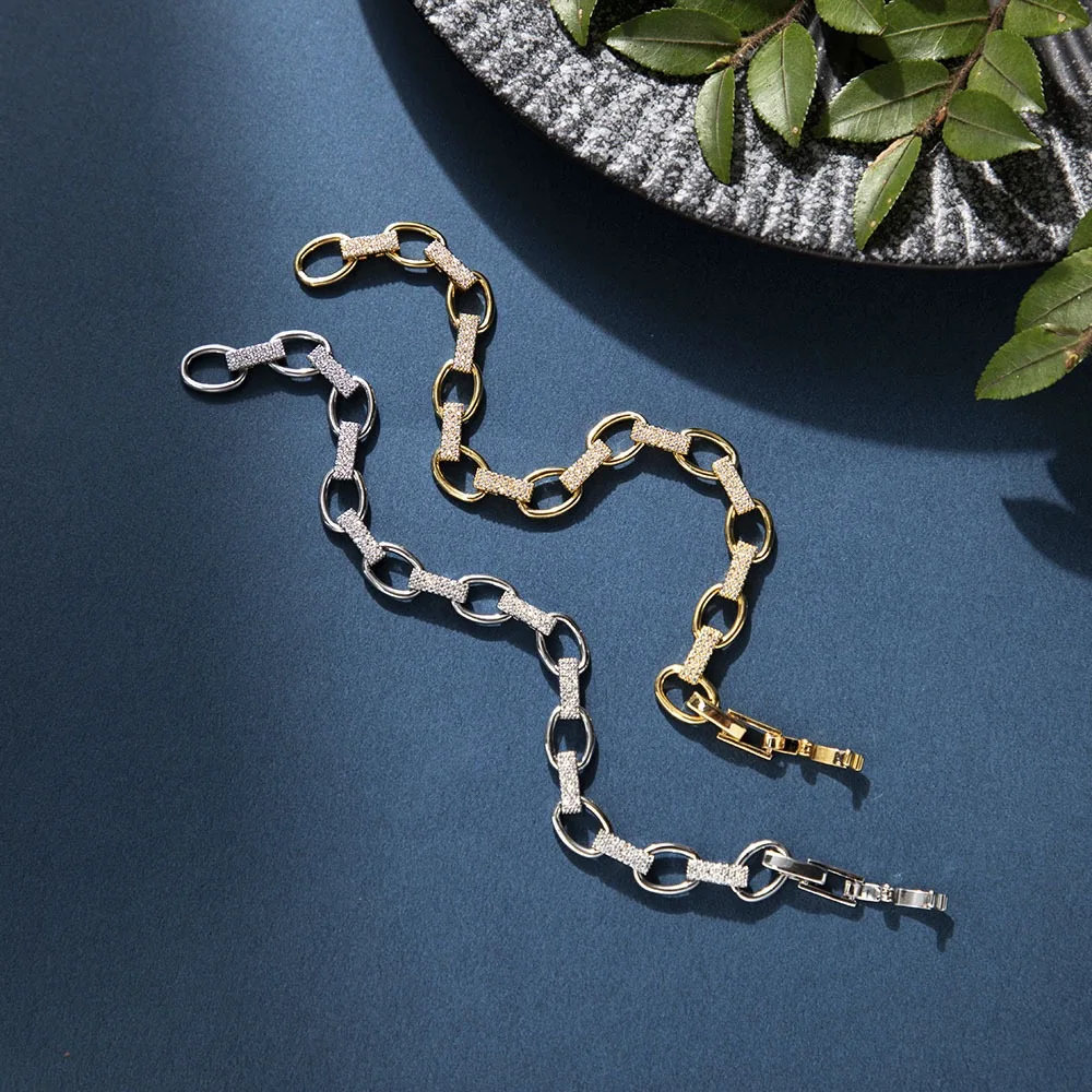 

Luxury Oval Link Chain Bracelet for Women Men