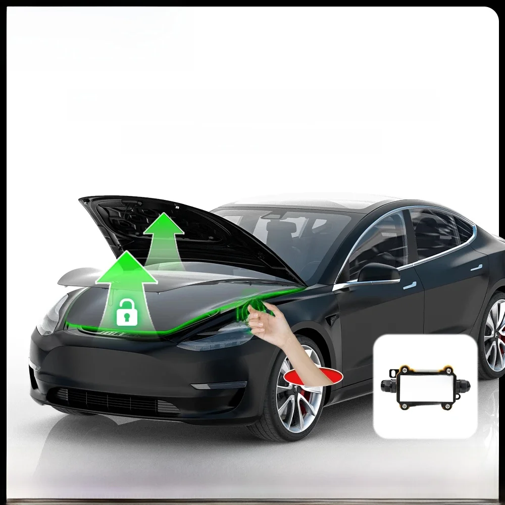 Dla Tesla Model Y 3 Highland 2021-2024 Elektryczny otwieracz przedniego bagażnika Inteligentny czujnik Moc Frunk Knock Twice Open — zdjęcie 2