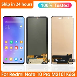 Substituição do conjunto do digitalizador Amoled Display, Xiaomi Redmi Note 10 Pro, M2101K6P, M2101K6g, 6,67