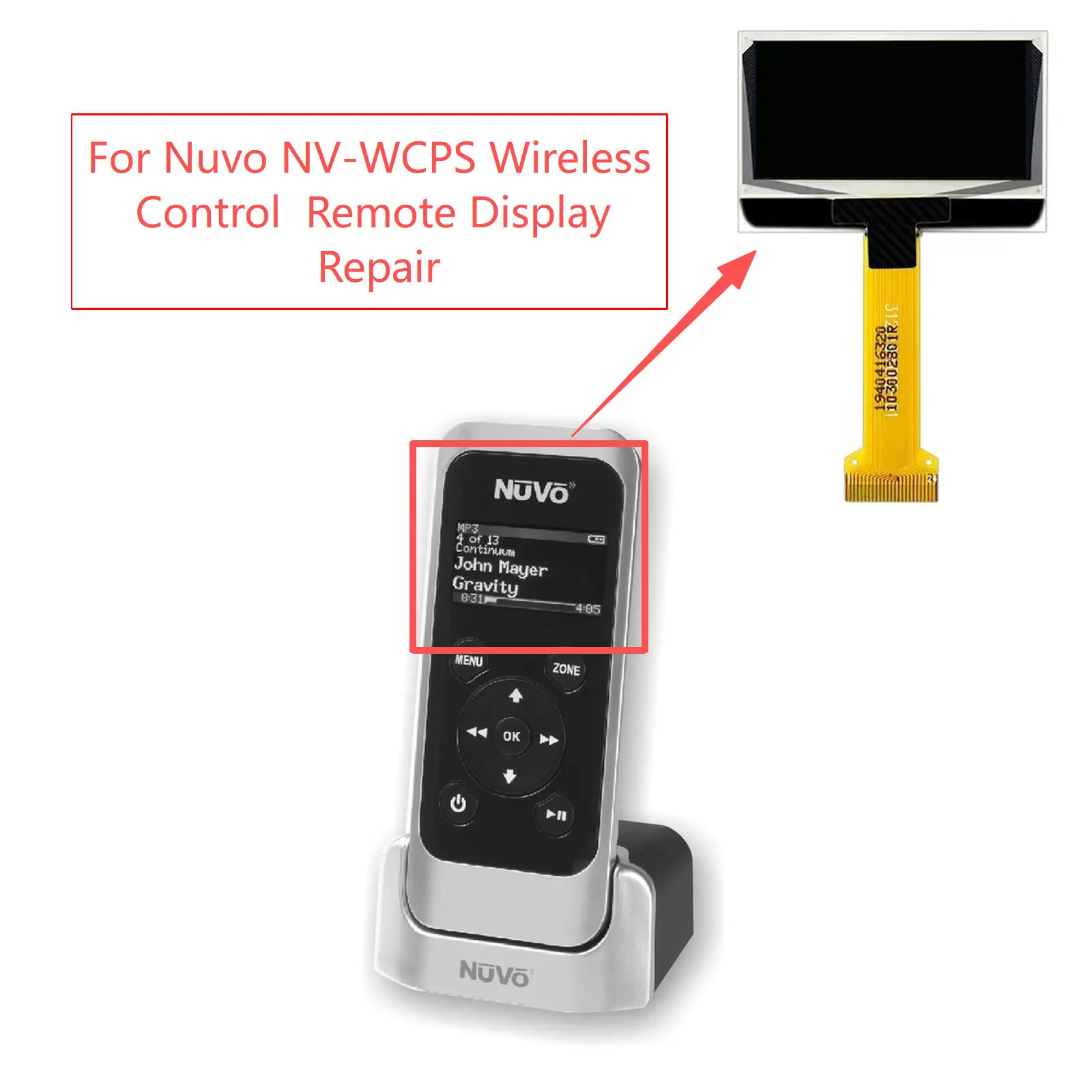 New Orginal Oled Lcd Display for Nuvo NV-WCPS Wireless Control Remote Repair