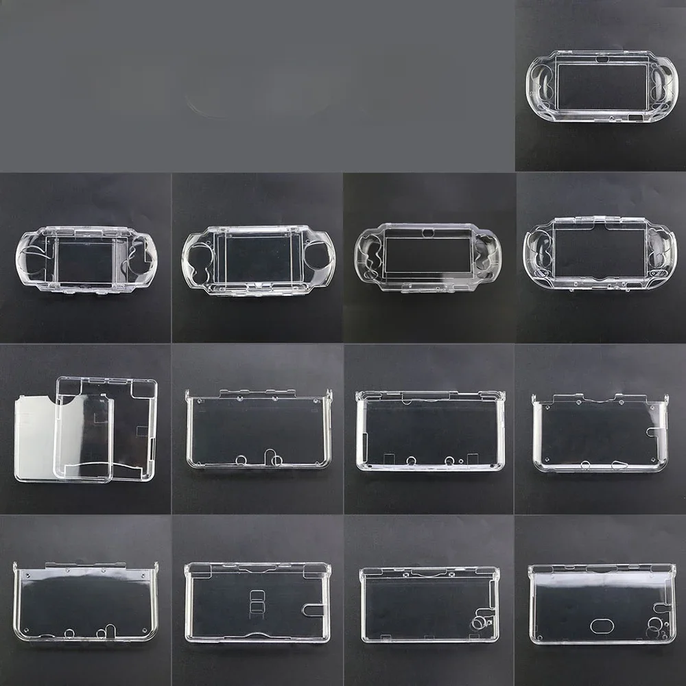 Cltgxdd-Juste de protection rigide en plastique cristal clair, pour PSP PSV GBA SP NDSL DSI NDSi XL 3DS XL, nouvelle console 3DS XLLL, 1 pièce