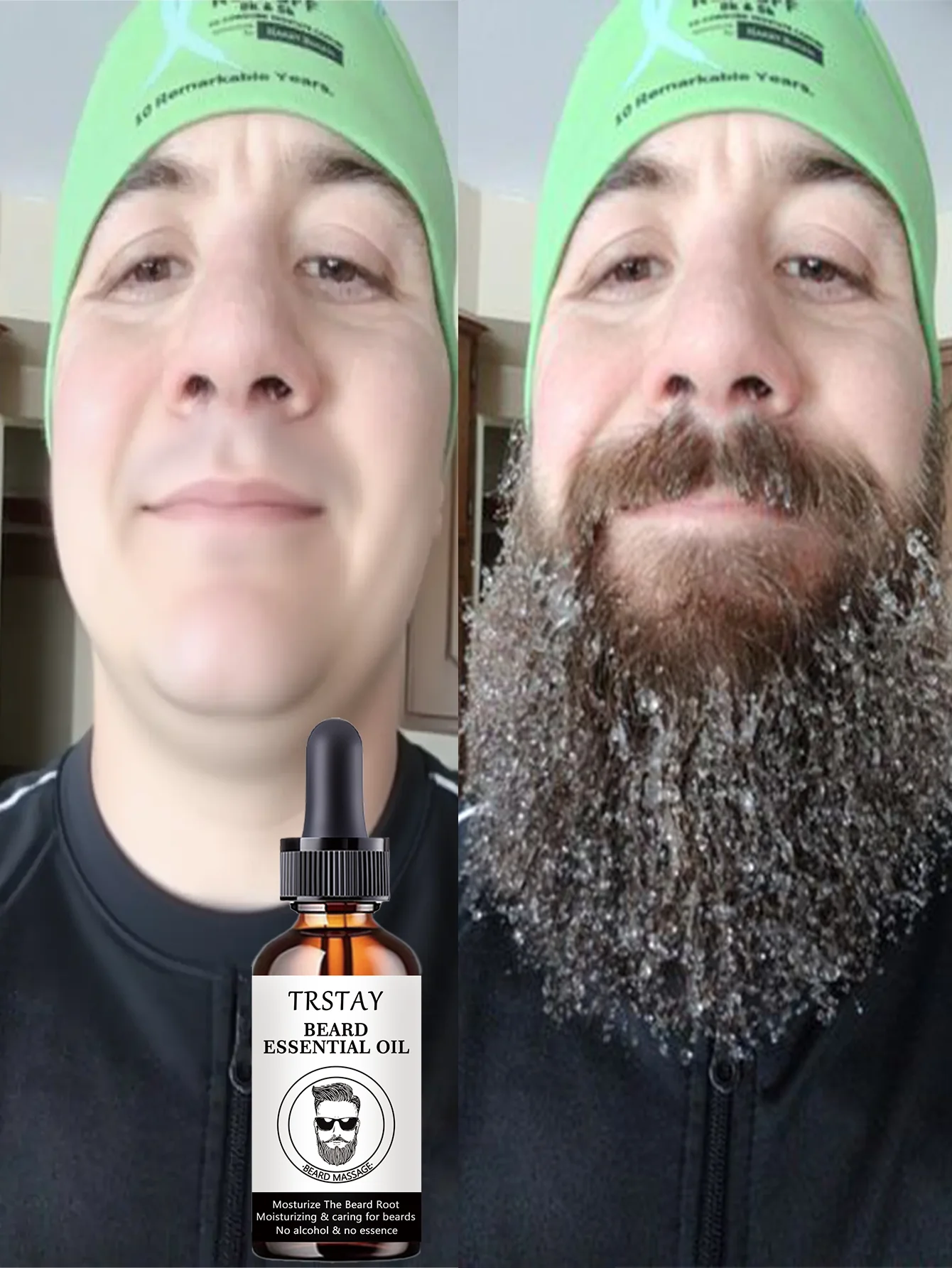 Men Beard Growth Oil Nourishing Formula for Thick Luscious Beard Refreshing Scent Easy Maintenance Perfect Gift for Father Husba - Image 6