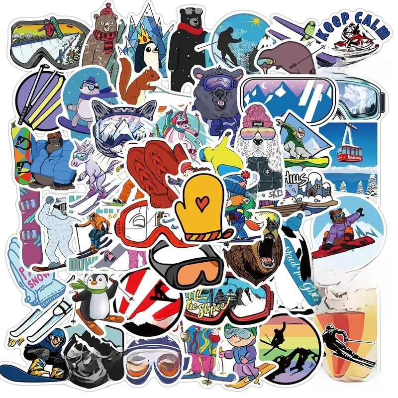 10/50/100 pièces ski surf Sports de plein air Graffiti autocollants dessin animé ordinateur portable Pad téléphone voyage bagages Skateboard Snowboard