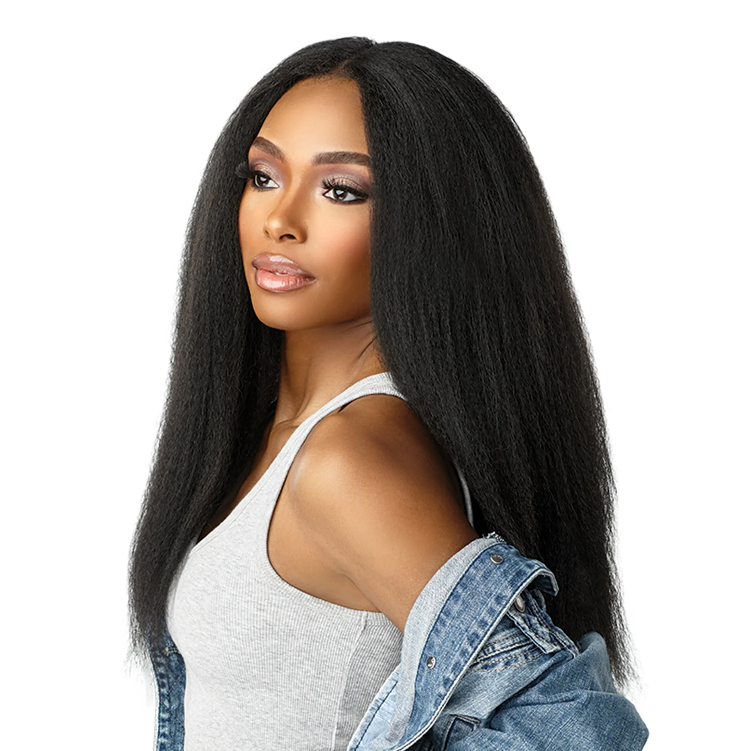 Sensationnel Textured Clip-Ins Rizos de tejido sintético Kinks N Co Miss Independent 18" (9 piezas)