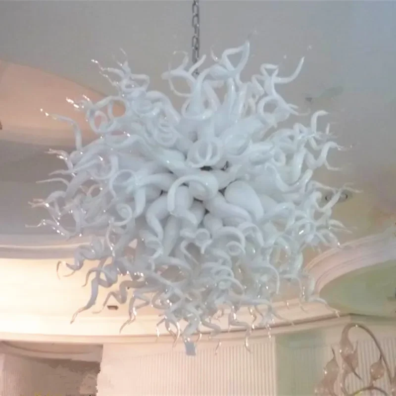 

Modern Blown Glass Chandelier Chihuly Style Ceiling Mounted Lamp Handmade Art Glass Lighting for Home Bedroom Hallway