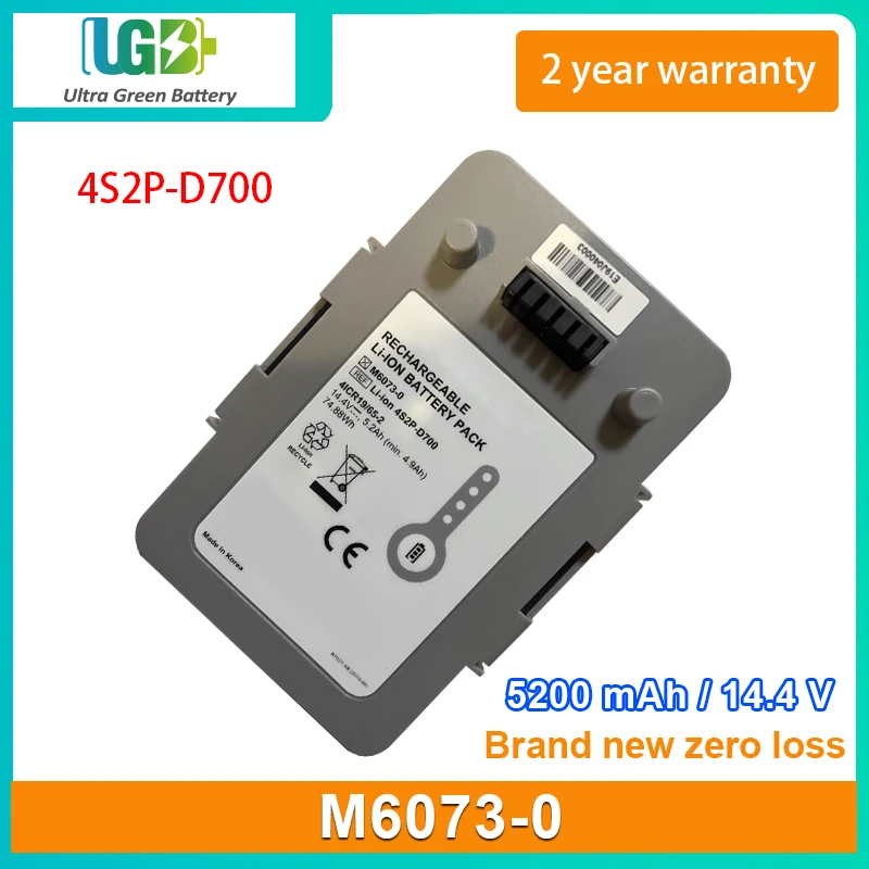 UGB New battery For Mediana M6073-0 4S2P-D700 Medical Battery 14.4V 74.88Wh 5200mA