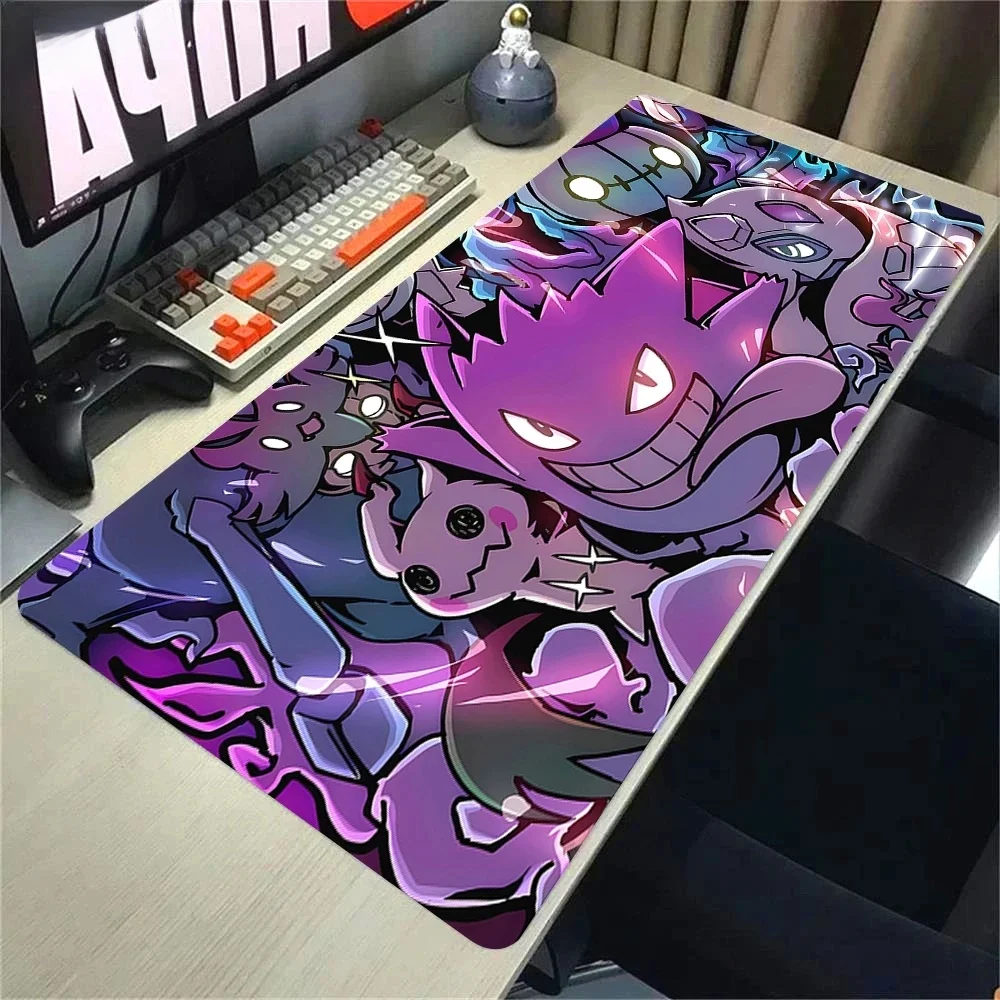 P-Pokemon-Gengar Grande Mousepad, großes Gaming-Mauspad, LockEdge, verdickte Computer-Tastatur, Tisch, Schreibtischunterlage