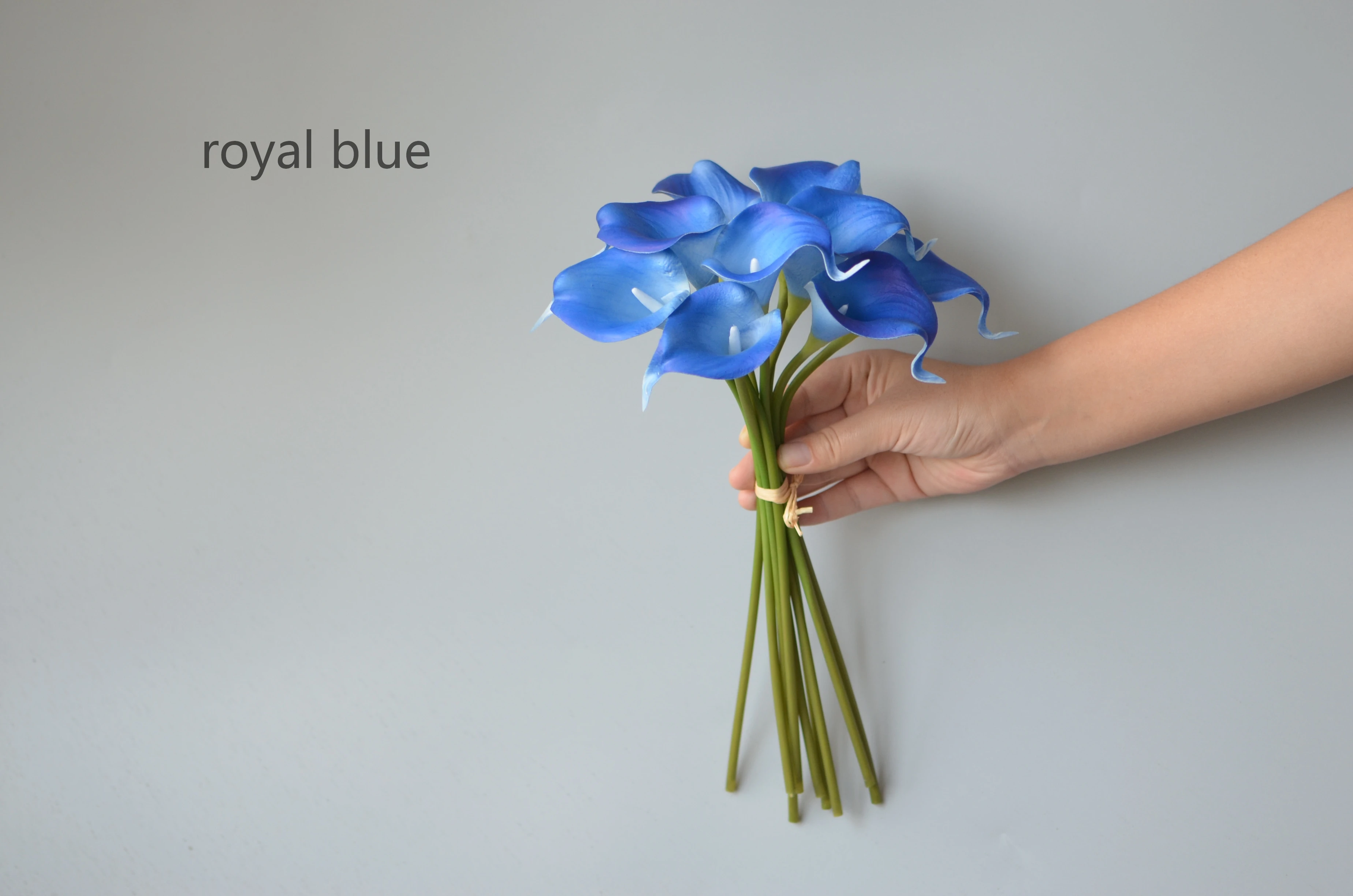 9 Royal Blue Calla Lily, Real Touch Calla Lily, Picasso Royal Blue Calla Lily, DIY Calla Lily Bouquet, DIY Wedding Flowers