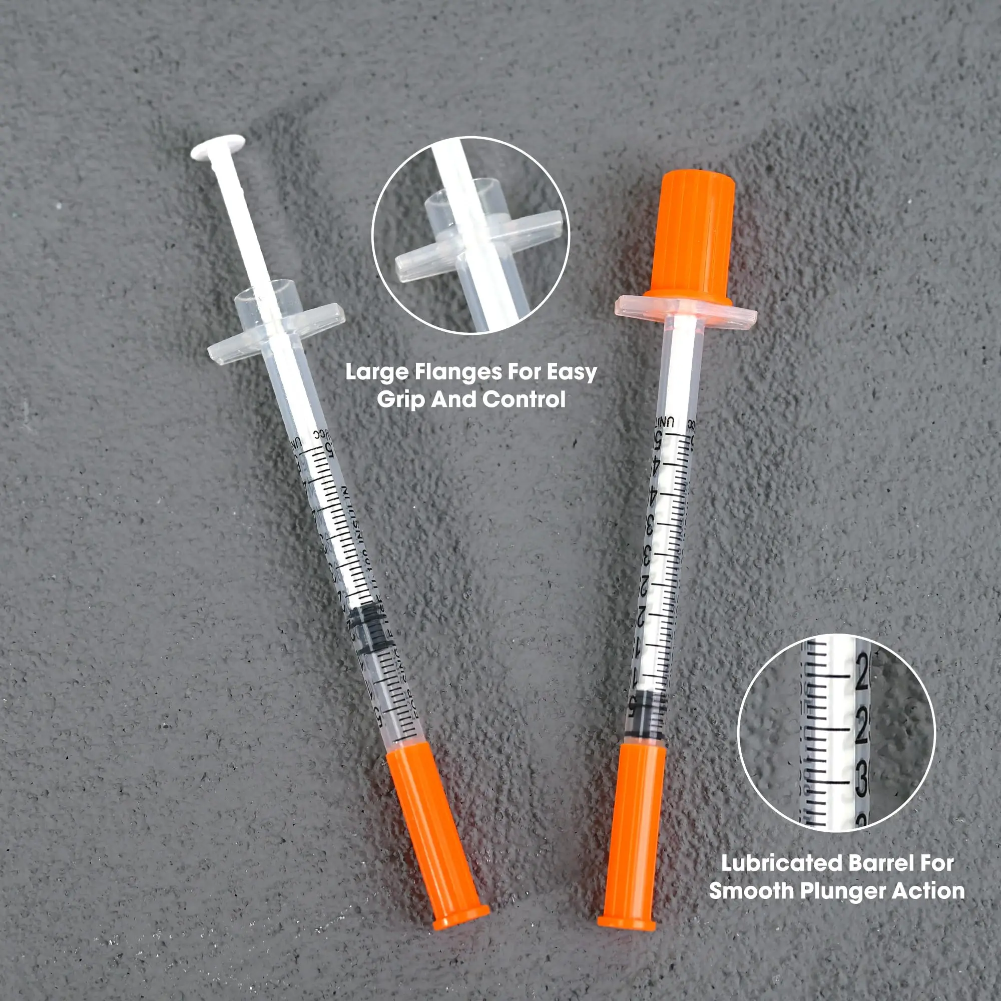 Seringue à insuline manuelle en plastique de 0,5 ml 31G 8MM, emballée individuellement pour animaux de compagnie, usage vétérinaire, 100 PCS/boîte