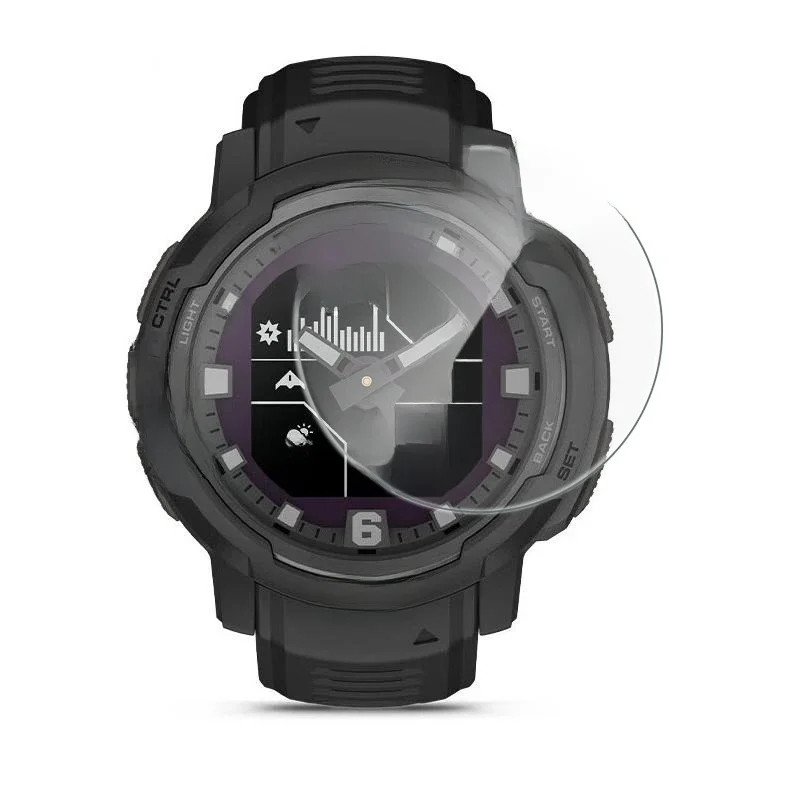 Twarda folia ochronna ze szkła hartowanego do osłony ekranu inteligentnego zegarka Garmin Instinct Crossover Standard/Tactical Solar — zdjęcie 2