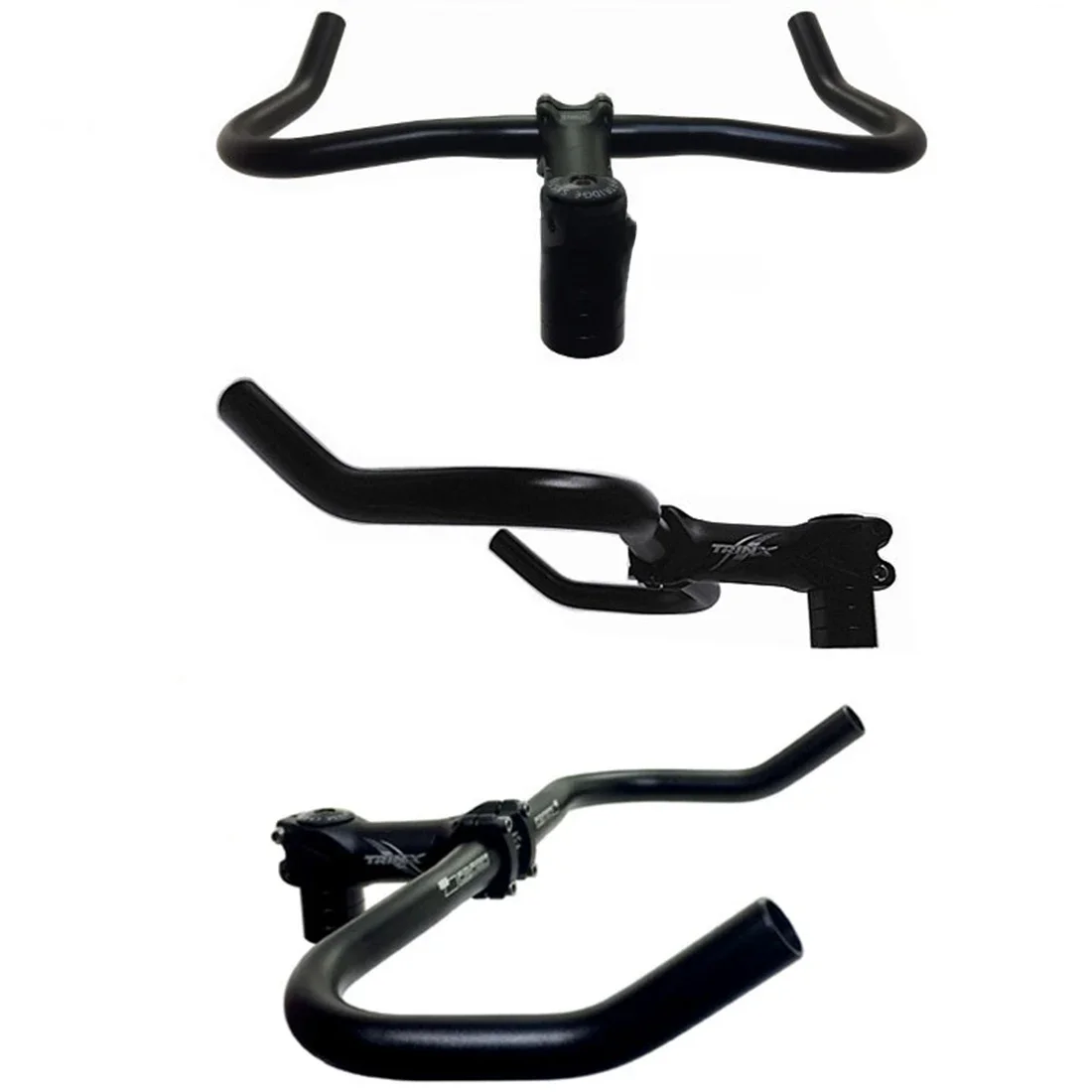 AliExpress Bicycle Bullhorn Handlebar Aluminum Alloy TT Bar Road Rest Handlbars Bike Black 25.4*370mm High Quality Handlebar Cycling Parts