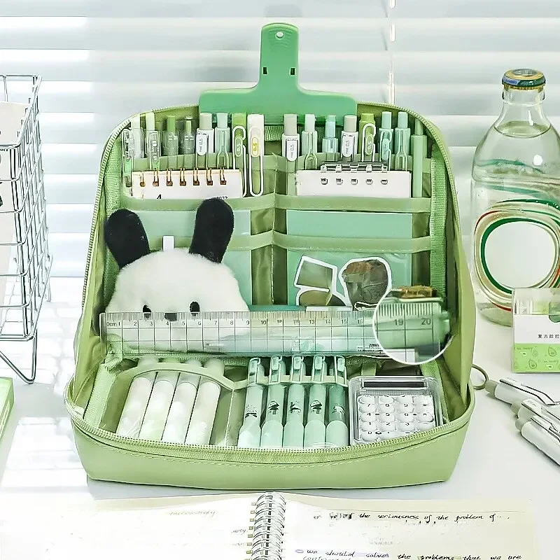 Trousse à crayons de grande capacité à 12 couches, beau sac de rangement de Classification multifonctionnelle, sac de rangement de papeterie 1 pièce