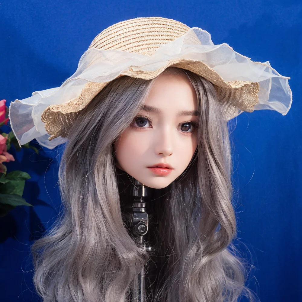 Makeup Practice Dummy Head with Durable M16 Stand - Head + Wig Only, No Extra Decorations - Beginner to Pro