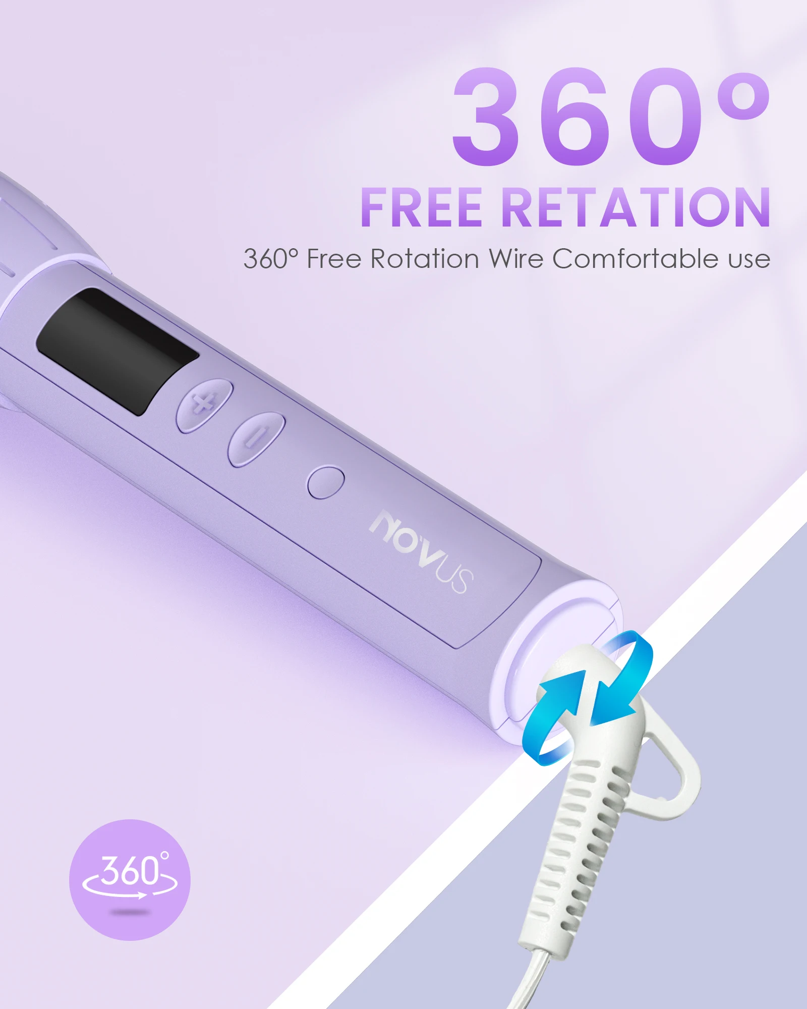 1 Inch Ionic Hair Curling Brush Anti-Scald Cool Touch Bristles Auto Shut Off Curling Comb Styling Tool For All Hair Types Home Salon Travel