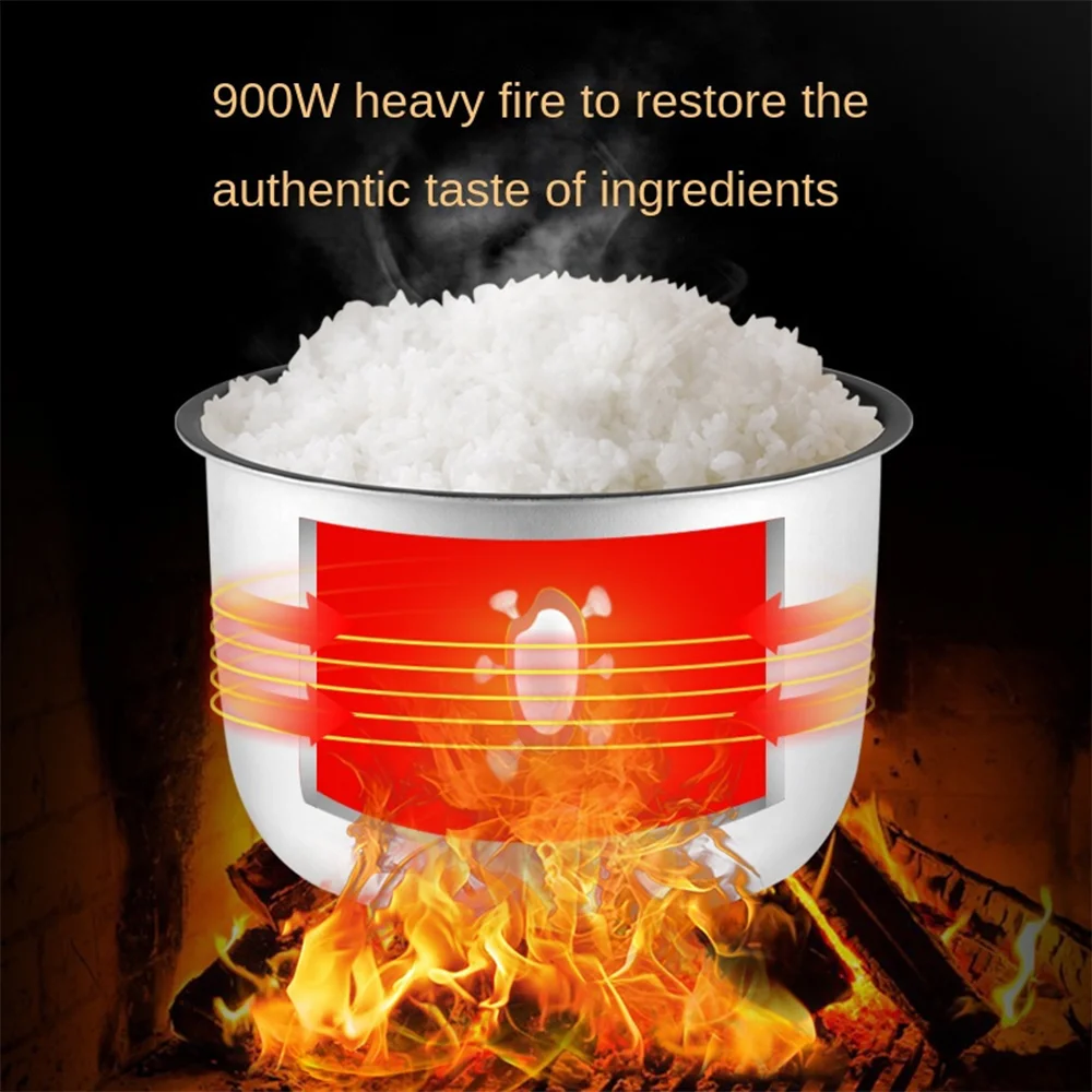 وعاء طبخ أرز كهربائي 5 لتر متعدد الوظائف مع وعاء داخلي غير لاصق بالبخار 1000 وات 24 ساعة، شاشة LCD دافئة للمطبخ المنزلي #5