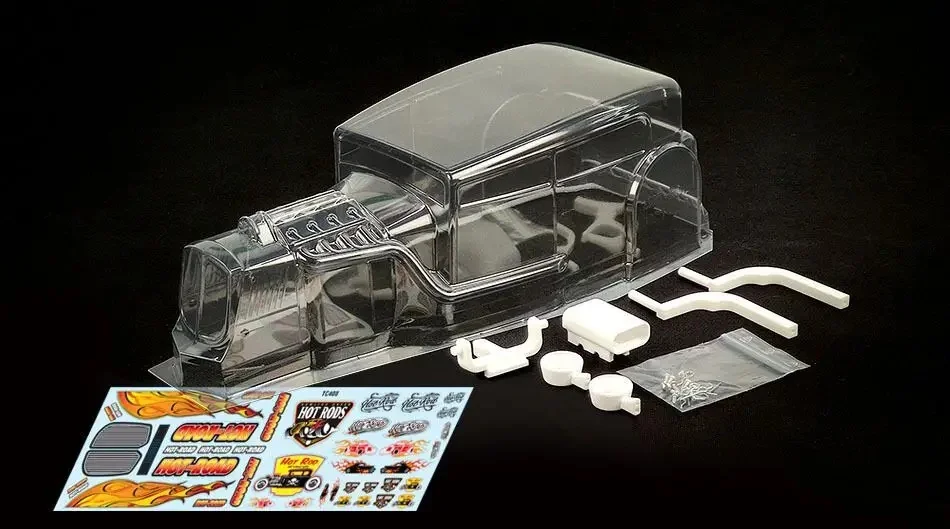1/10 RC PC F1 Hot Rod Grappige 257mm Wielbasis Transparante body shell voor RC F1 GT yokomo TAMIYA - afbeelding 2